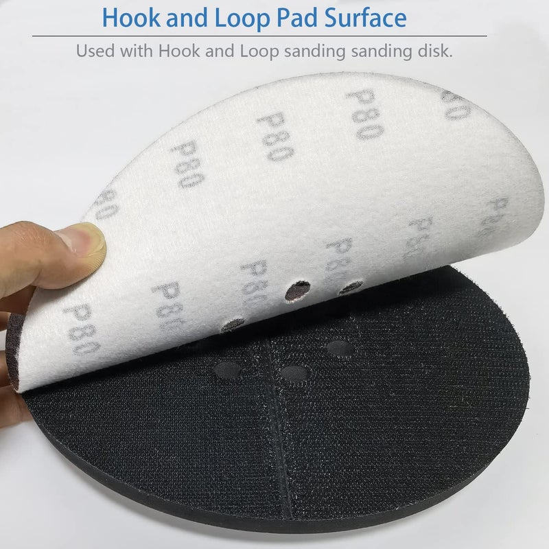HDongany 9 Inch 8 Hole Drywall Sanding Pad for Drywall Sander, Replacement Backing Pad Used with Hook and Loop Grinding Polishing Sanding Disc - Image 2